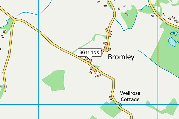 SG11 1NX map - OS VectorMap District (Ordnance Survey)