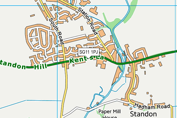 SG11 1PJ map - OS VectorMap District (Ordnance Survey)