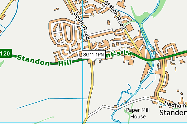 SG11 1PN map - OS VectorMap District (Ordnance Survey)