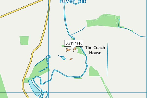 SG11 1PR map - OS VectorMap District (Ordnance Survey)