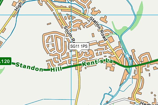 SG11 1PS map - OS VectorMap District (Ordnance Survey)