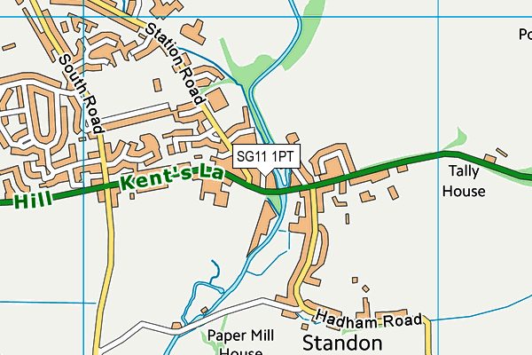 SG11 1PT map - OS VectorMap District (Ordnance Survey)