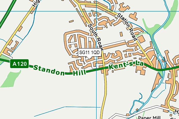 SG11 1QD map - OS VectorMap District (Ordnance Survey)