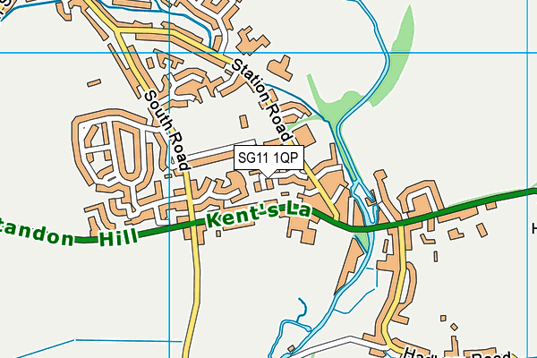 SG11 1QP map - OS VectorMap District (Ordnance Survey)