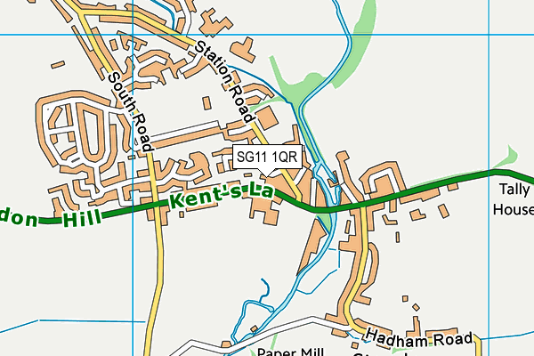 SG11 1QR map - OS VectorMap District (Ordnance Survey)