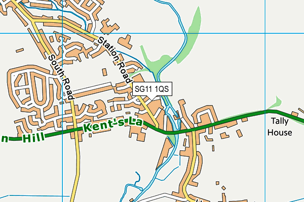 SG11 1QS map - OS VectorMap District (Ordnance Survey)