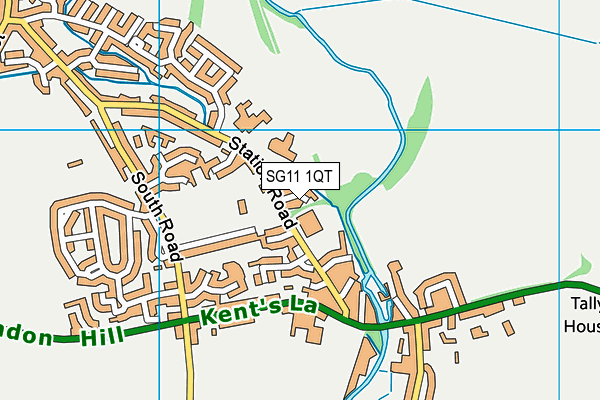 SG11 1QT map - OS VectorMap District (Ordnance Survey)