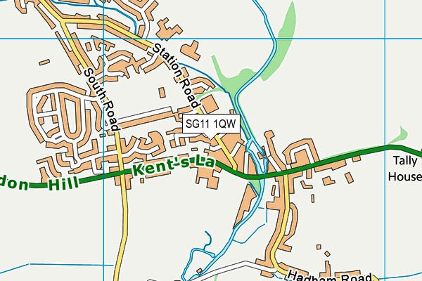 SG11 1QW map - OS VectorMap District (Ordnance Survey)