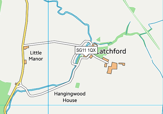 SG11 1QX map - OS VectorMap District (Ordnance Survey)