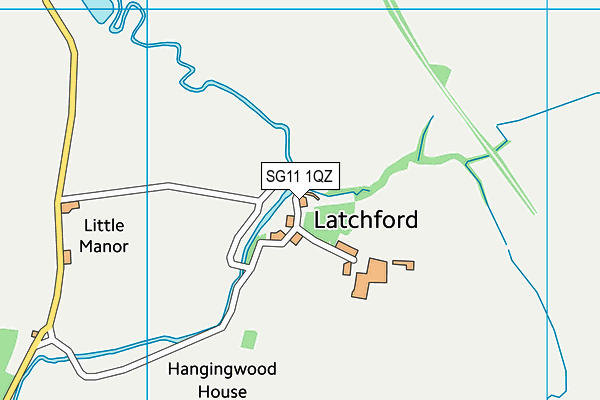 SG11 1QZ map - OS VectorMap District (Ordnance Survey)