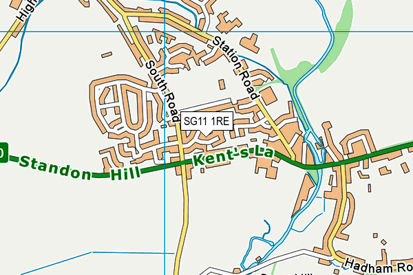 SG11 1RE map - OS VectorMap District (Ordnance Survey)