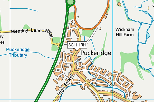 SG11 1RH map - OS VectorMap District (Ordnance Survey)