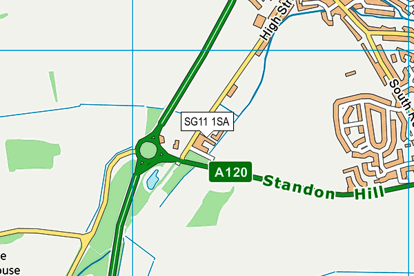 SG11 1SA map - OS VectorMap District (Ordnance Survey)