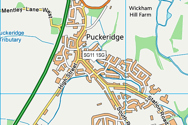 SG11 1SG map - OS VectorMap District (Ordnance Survey)