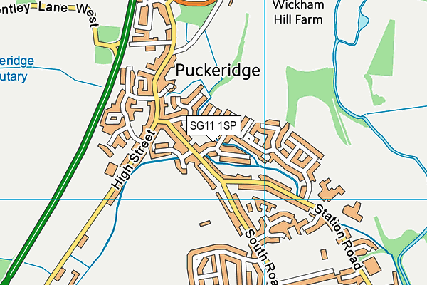 SG11 1SP map - OS VectorMap District (Ordnance Survey)