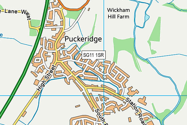 SG11 1SR map - OS VectorMap District (Ordnance Survey)