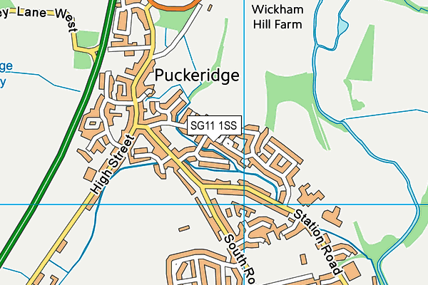 SG11 1SS map - OS VectorMap District (Ordnance Survey)