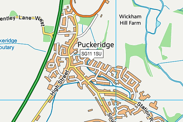 SG11 1SU map - OS VectorMap District (Ordnance Survey)