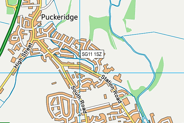 SG11 1SZ map - OS VectorMap District (Ordnance Survey)