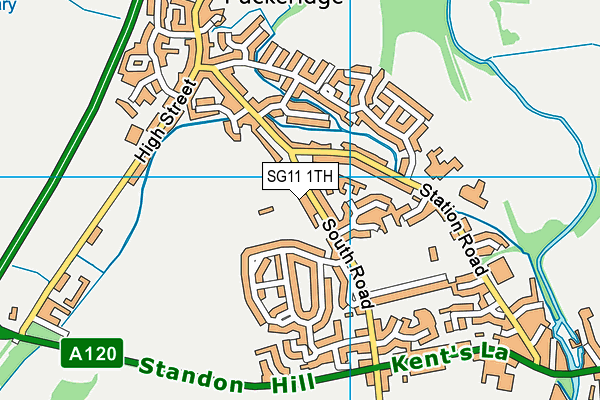 SG11 1TH map - OS VectorMap District (Ordnance Survey)