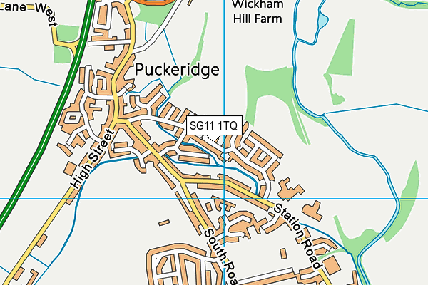 SG11 1TQ map - OS VectorMap District (Ordnance Survey)