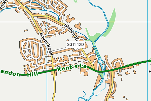 SG11 1XD map - OS VectorMap District (Ordnance Survey)