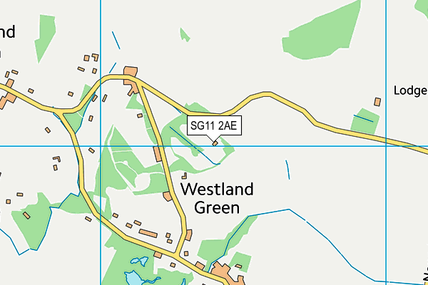 SG11 2AE map - OS VectorMap District (Ordnance Survey)