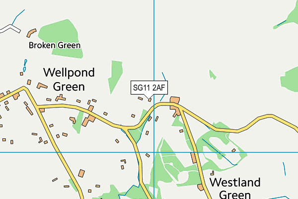 SG11 2AF map - OS VectorMap District (Ordnance Survey)