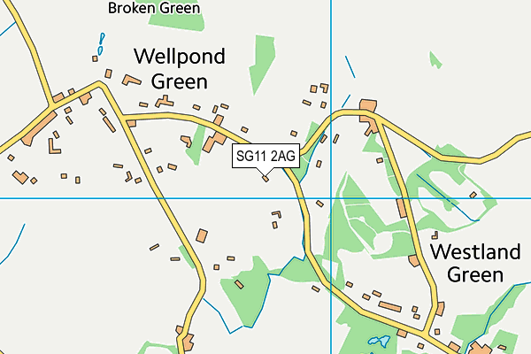SG11 2AG map - OS VectorMap District (Ordnance Survey)