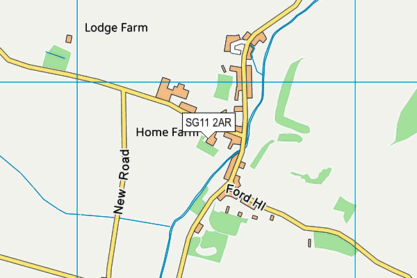 SG11 2AR map - OS VectorMap District (Ordnance Survey)