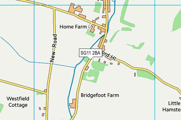 SG11 2BA map - OS VectorMap District (Ordnance Survey)