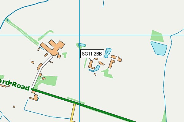 SG11 2BB map - OS VectorMap District (Ordnance Survey)