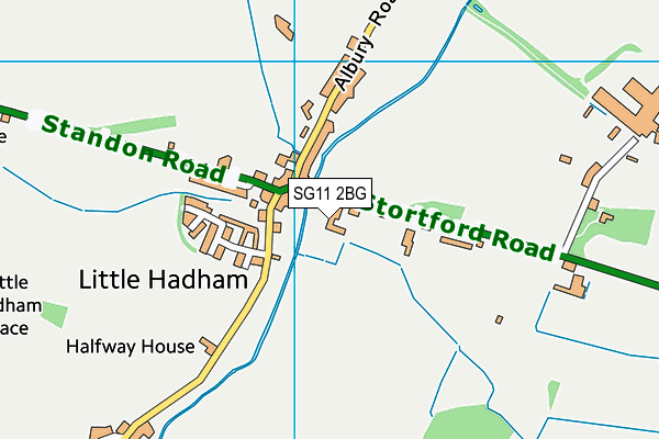 SG11 2BG map - OS VectorMap District (Ordnance Survey)