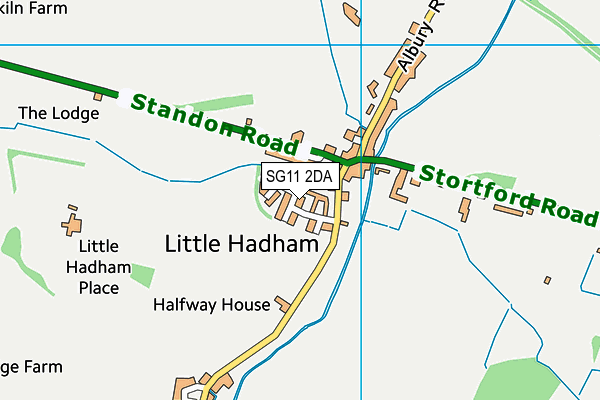 SG11 2DA map - OS VectorMap District (Ordnance Survey)