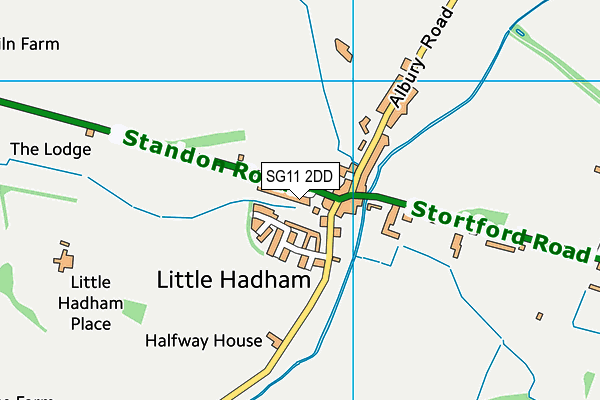 SG11 2DD map - OS VectorMap District (Ordnance Survey)