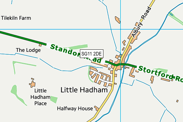 SG11 2DE map - OS VectorMap District (Ordnance Survey)