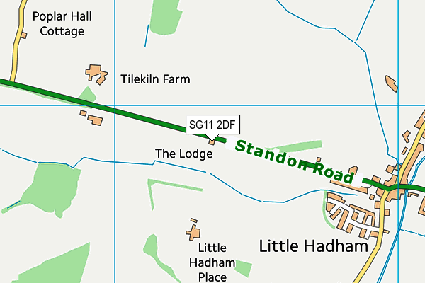 SG11 2DF map - OS VectorMap District (Ordnance Survey)