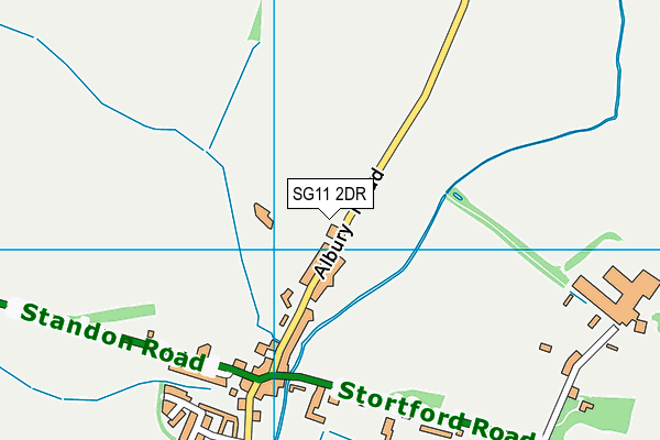 SG11 2DR map - OS VectorMap District (Ordnance Survey)