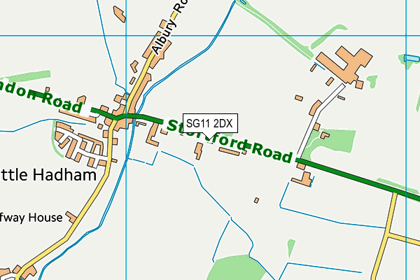 SG11 2DX map - OS VectorMap District (Ordnance Survey)