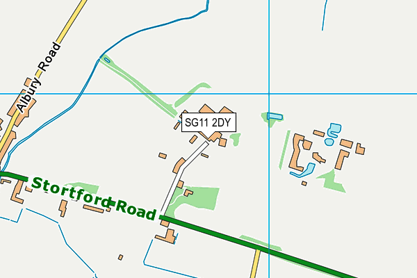 SG11 2DY map - OS VectorMap District (Ordnance Survey)