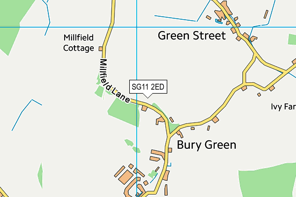 SG11 2ED map - OS VectorMap District (Ordnance Survey)