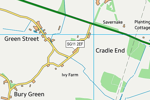 SG11 2EF map - OS VectorMap District (Ordnance Survey)