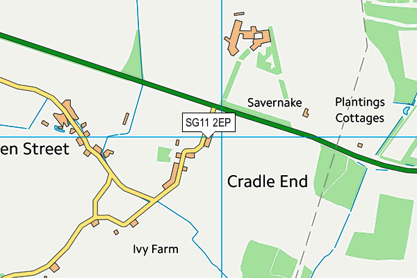 SG11 2EP map - OS VectorMap District (Ordnance Survey)