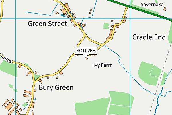 SG11 2ER map - OS VectorMap District (Ordnance Survey)