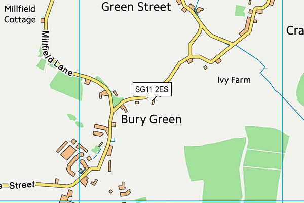 SG11 2ES map - OS VectorMap District (Ordnance Survey)