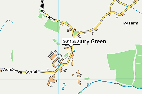 SG11 2EU map - OS VectorMap District (Ordnance Survey)