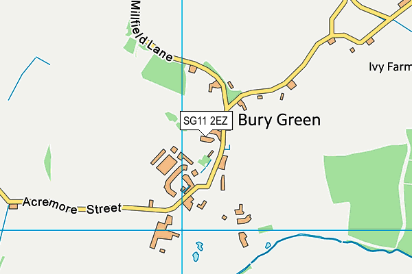 SG11 2EZ map - OS VectorMap District (Ordnance Survey)