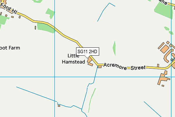 SG11 2HD map - OS VectorMap District (Ordnance Survey)