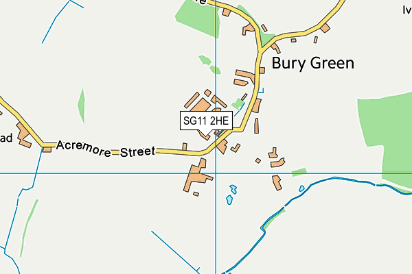 SG11 2HE map - OS VectorMap District (Ordnance Survey)