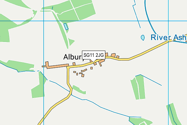 Albury Football Ground map (SG11 2JG) - OS VectorMap District (Ordnance Survey)